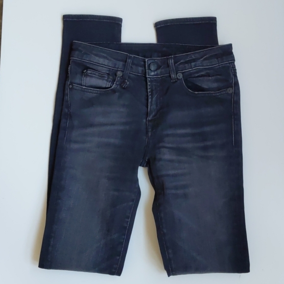 R13 Denim - R13 Italian Denim Black Allison Skinny Jeans 25